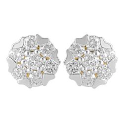 Dainty Heart Design Diamond Earrings