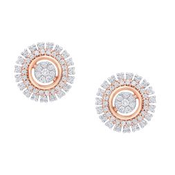 Embellished Rose Gold Diamond Earrings