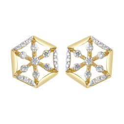 Geometric Design Diamond Earrings