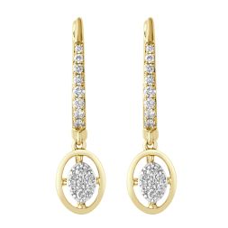 Elegant Round Earrings Crafted With Diamonds