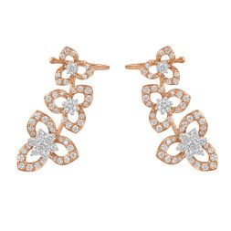 Resplendent Diamond Studded Ear Climber Earrings