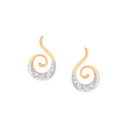 Curved Diamond Earrings