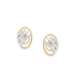 Diamond Earrings in 18KT Yellow Gold