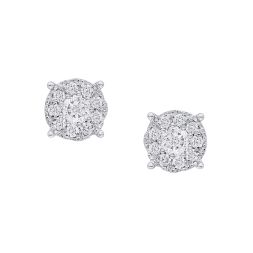 Contemporary Diamond Studded Crown Star Earrings