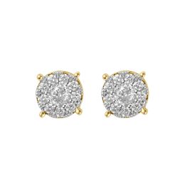 Glamorous Diamond Crown Star Studs