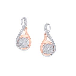 Pretty Diamond Earrings in Rose Gold