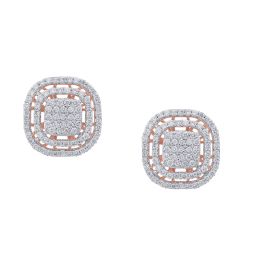 Subtle Earrings Studded With Diamonds