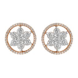 Sparkling Diamond Crown Star Earrings