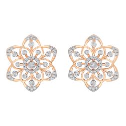 Glamorous Diamond Stud Earrings