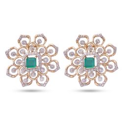 Marvelous Diamond and Yellow Gold Earrings