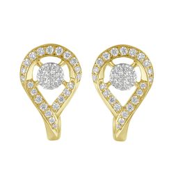 Versatile 18KT Yellow Gold Teardrop Earrings