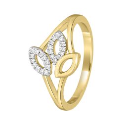 Petalled Diamond Finger Ring