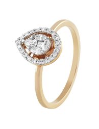 Attractive Diamond Rose Gold Ring