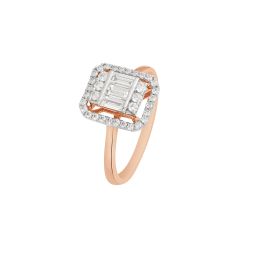 Stately Diamond Rose Gold Ring