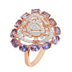 Sophisticated 18KT Rose Gold Ring