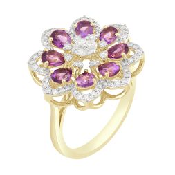 Stunning Lavender Gemstones & Diamond Ring