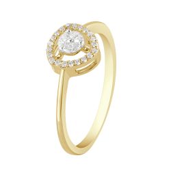 Stylish Dewdrop Diamond Finger Ring