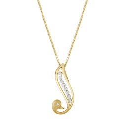 Simple 14KT Yellow Gold Pendant Set