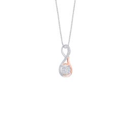 Glossy Diamond and Rose Gold Pendant