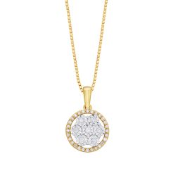 Floral Diamond Pendant Set