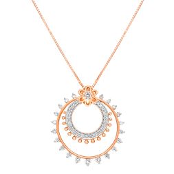 Sparkling Diamond Pendant Set