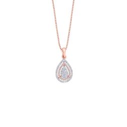 Gleaming Rose Gold Diamond Pendant