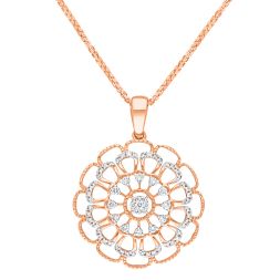 Contemporary Mandala Design Diamond Pendant