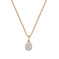 Gleaming Rose Gold and Diamond Pendant