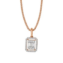 Subtle Diamond and Rose Gold Pendant