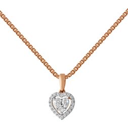 Delicate Rose Gold and Diamond Pendant