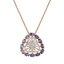 Flower Design Diamond Pendant