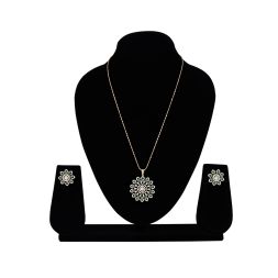 Floral Diamond Jewellery Set in 18Kt Yellow Gold