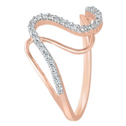 Brilliant 14KT Rose Gold Finger Ring