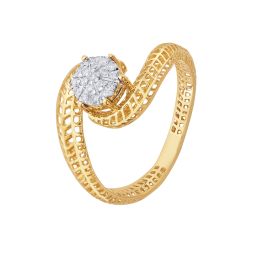 Curved Diamond Finger Ring