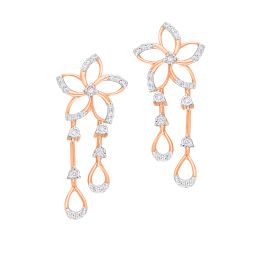 Eyecatching Rose Gold Astra Earrings