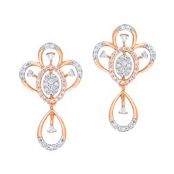 Swirling Diamond Earrings