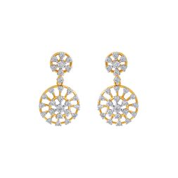 Sparkling 14KT Rose Gold Diamond Earrings