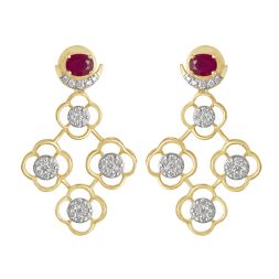 Vibrant Square Diamond Earrings