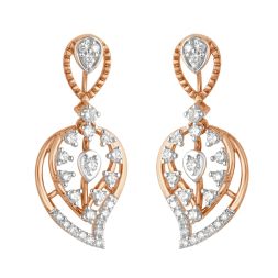 Glossy 14KT Rose Gold Earrings