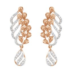 Radiant Diamond Earrings Crafted in Gold