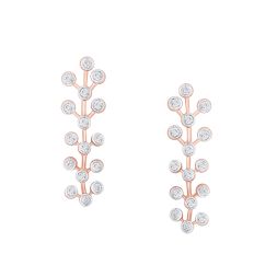 Leaf Design Diamond Earrings