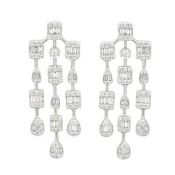 Shimmering Diamond Danglers