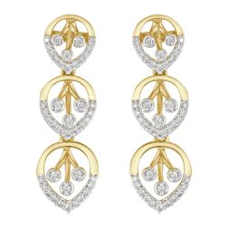 18KT Rose Gold Diamond Earrings