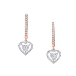 Heart Design Rose Gold Earrings