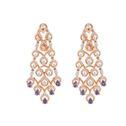 Diamond 18KT Rose Gold Earrings