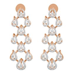 Brilliant 18KT Rose Gold Earrings Set