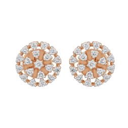 Striking 14KT Rose Gold Diamond Astra Earrings