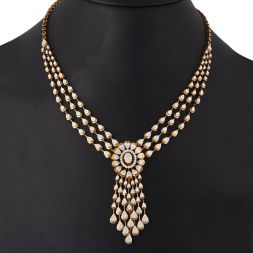 Elaborate Diamond Necklace in Rose Gold