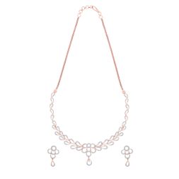 Dressy Diamond Necklace and Earrings Set