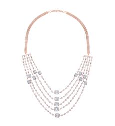 14KT Rose Gold and Diamond Necklace